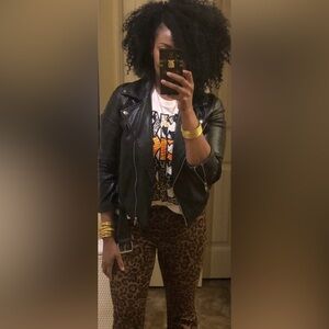 BLANKNYC faux suede leopard print pants